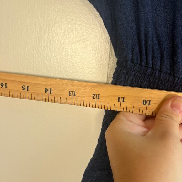 FAHERTY Coast To Coast Midi Dress In Navy sz XS 100% Cotton - Picture 11 of 12